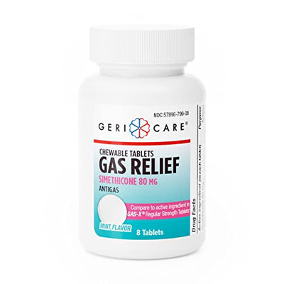 GeriCare Simethicone 80mg Chewable Tablets for Gas Relief