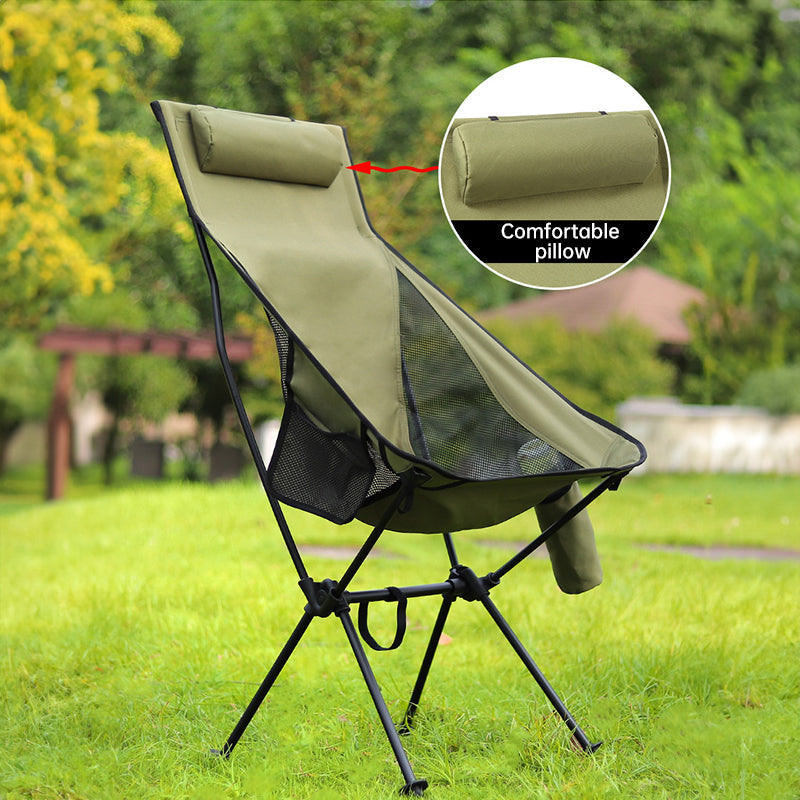 Lightweight Folding Camping Chair with Headrest