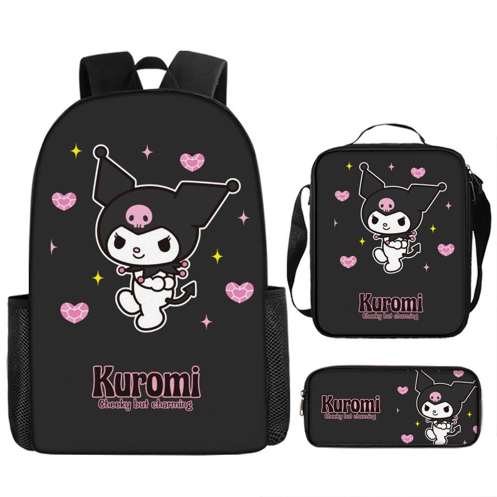 New Cartoon School Bag Printing Custom Bookbag High Quality Backpack Pencil Cases Kids Bags For Girls - Korvel