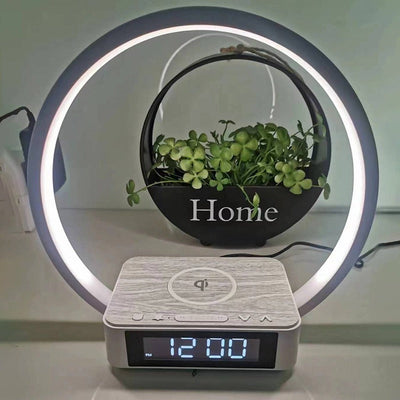 Light Luxury Wireless Rechargeable Bedhead Lamp Alarm Clock