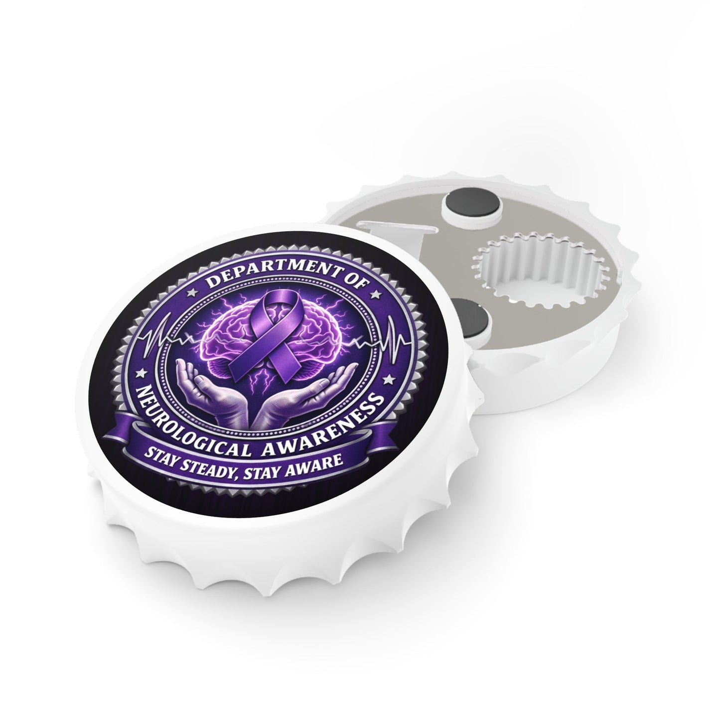Ouvre-bouteille magnétique de sensibilisation neurologique Stay Steady