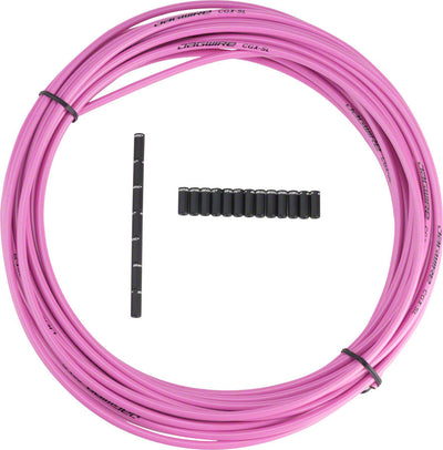 Jagwire 5mm Sport Brake Housing with Slick-Lube Liner - 10M Roll in Pink