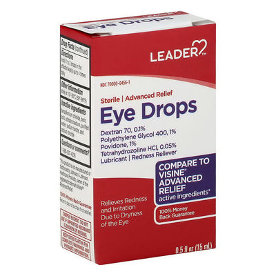 Leader Eye Drops - Advanced Relief, Sterile, 0.5 Fl Oz