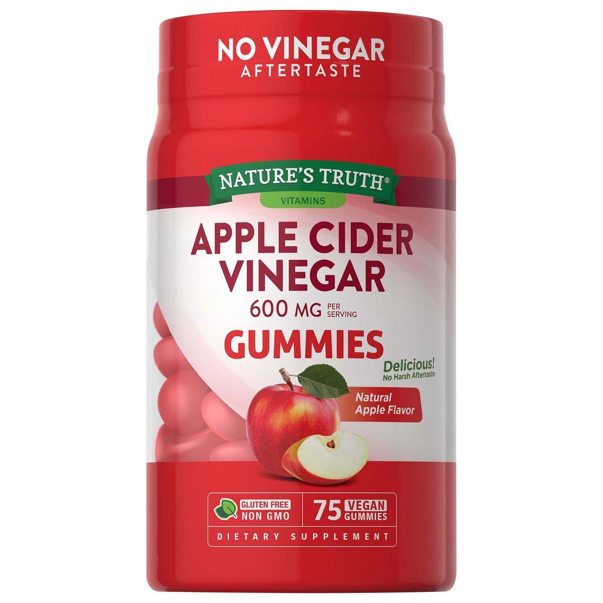 Nature's Truth Apple Cider Vinegar Gummies, 200 Mg, 75 Vegan Gummies