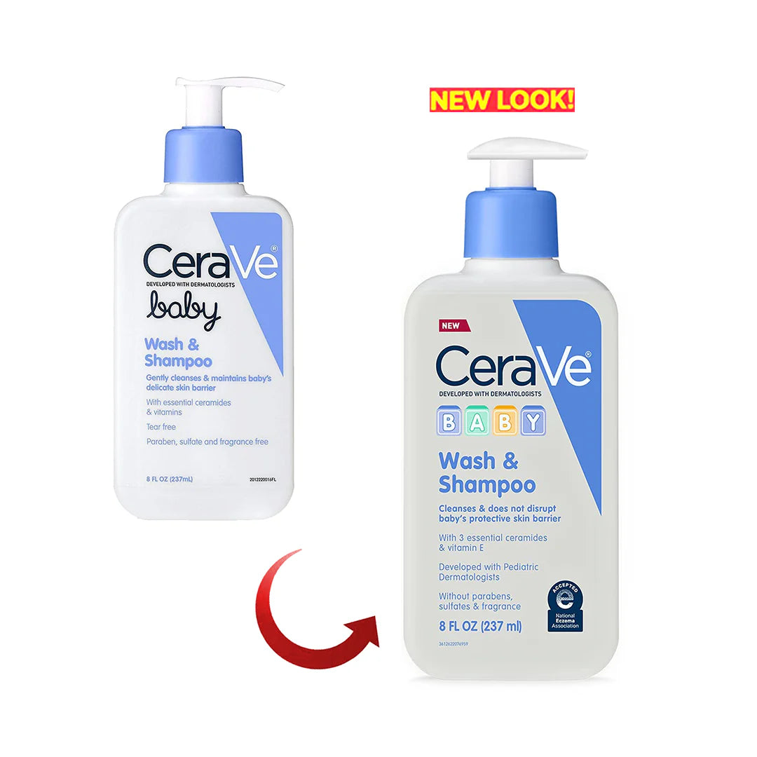 CeraVe Gel Lavant et Shampooing pour Bébé - Formule Douce 2-en-1, 8 Fl Oz