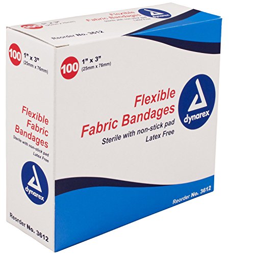 Bandage adhésif en tissu tan Dynarex, 1 x 3 pouces