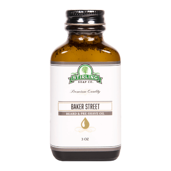 Stirling Soap Co. Aceite para barba y preafeitado Baker Street - 3 Oz