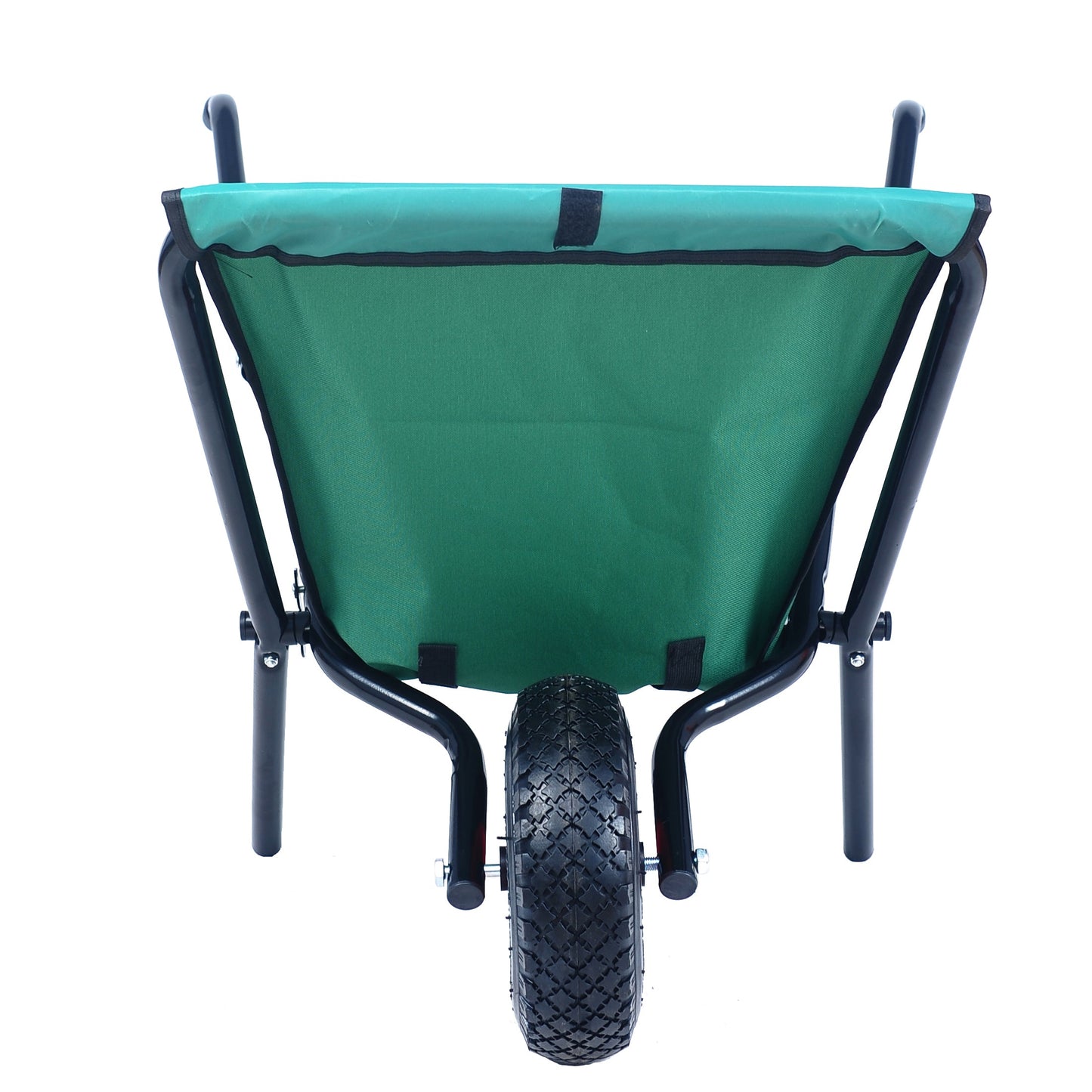 Folding unicycle 176 pounds folding yard unicycle heavy-duty Oxford cloth green lawn bicycle 10 inch inflatable tires - Korvel