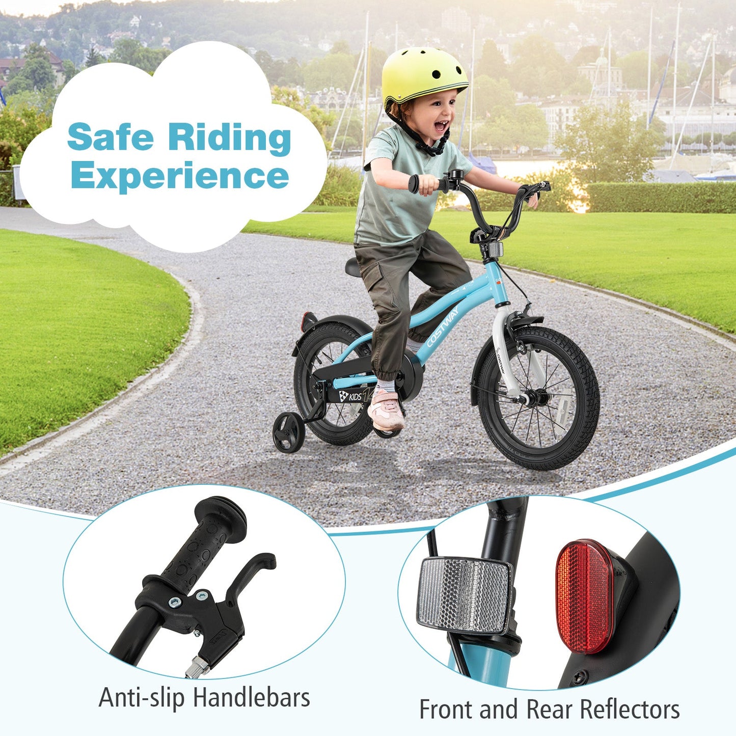 14-Inch Kids Bike with Training Wheels for Ages 3-5