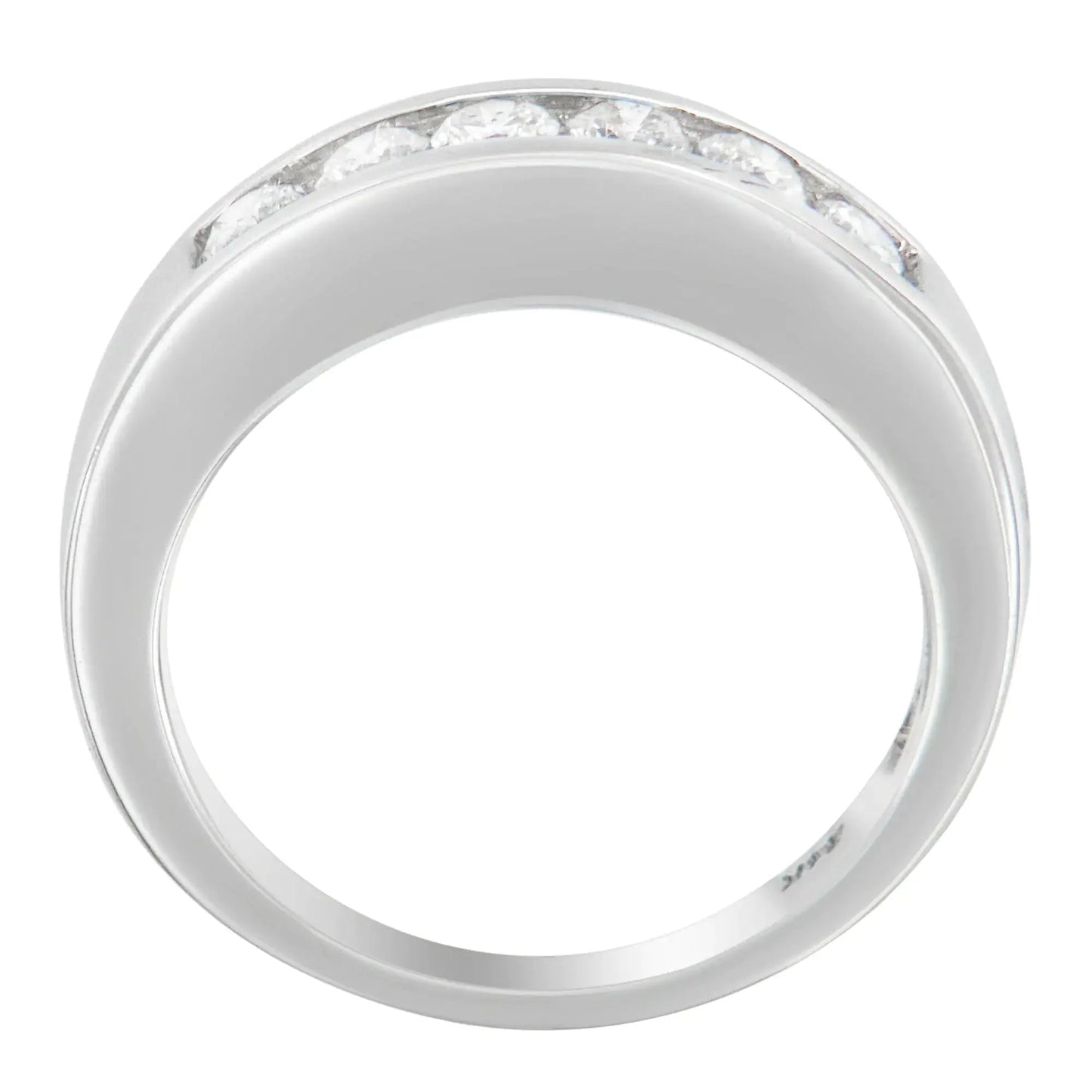 14K White Gold 3/4ct. TDW Diamond Channel Band Ring