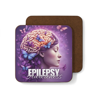 Beautiful Brain Epilepsy Awareness Hardboard Coaster