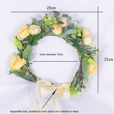 Elegant Flower Garland Headband for Women