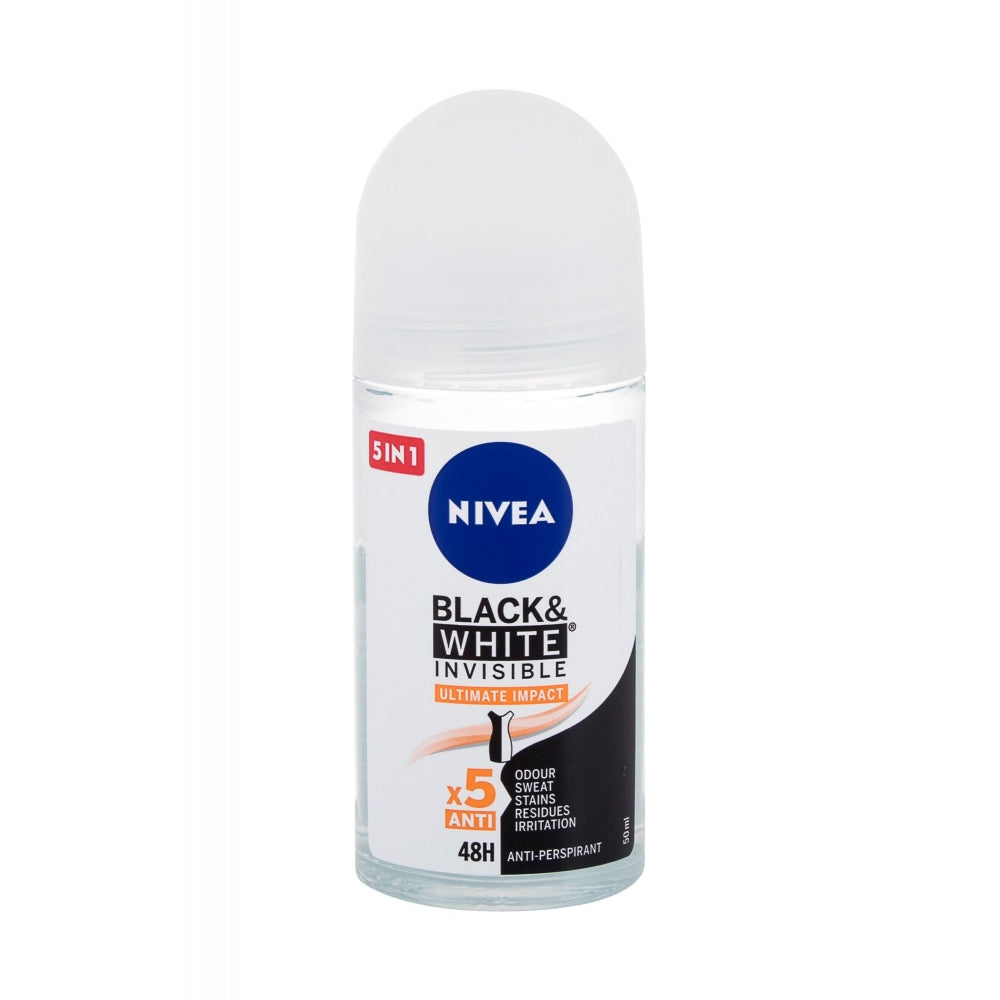 Nivea Black & White Invisible Ultimate Impact Antiperspirant, 50 Ml