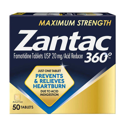 Zantac 360 Comprimés 20 Mg Réducteur d'Acidité Maximum Force