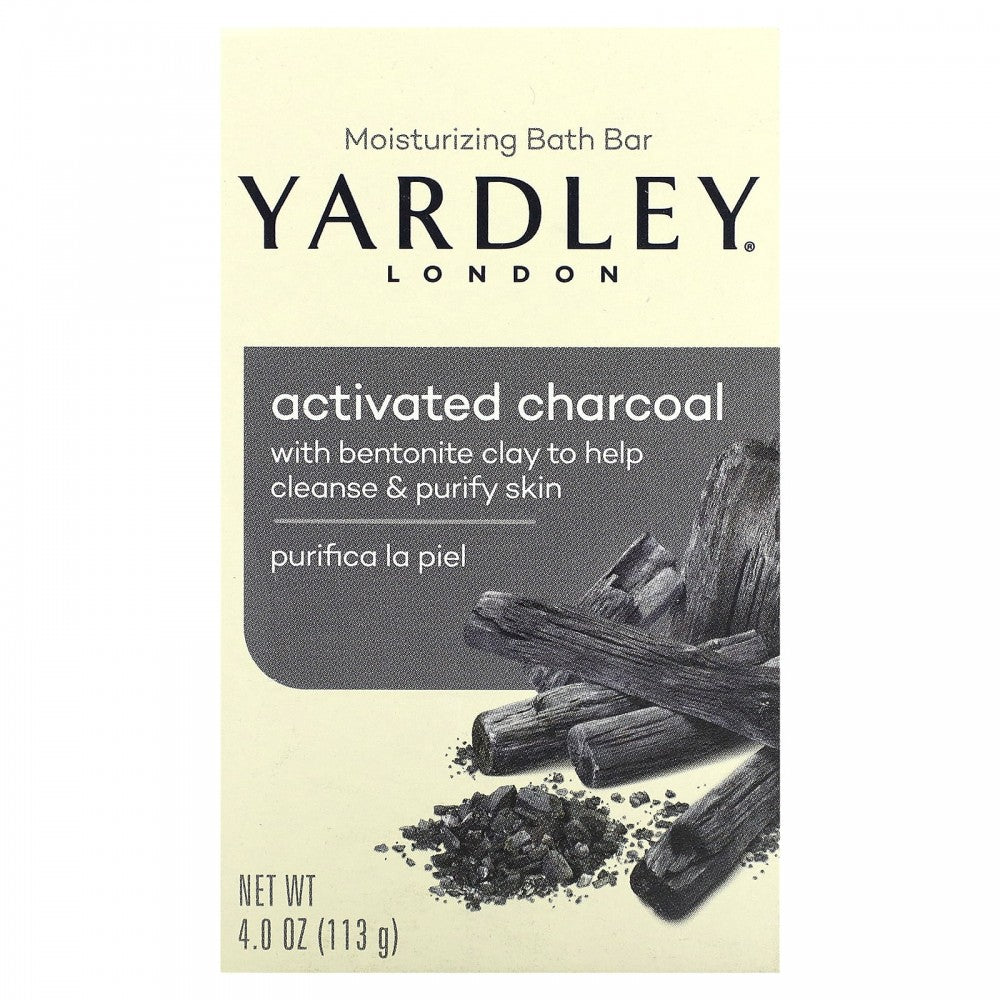 Yardley London Nourishing Bath Bar with Activated Charcoal - 4 Oz