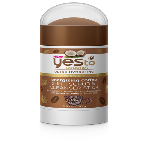 Oui à la noix de coco Stick Gommage/Nettoyant au café - 2,5 oz
