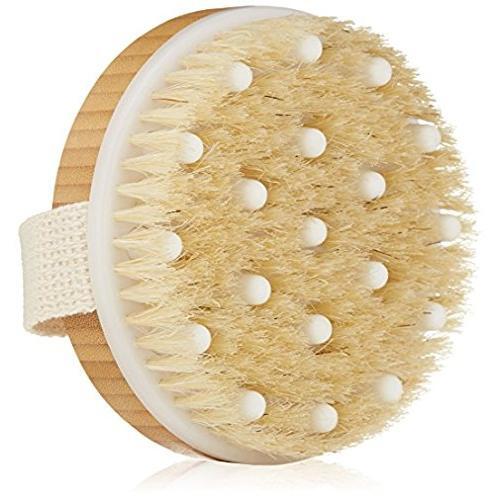 Brosse de Corps en Poils de Sanglier Naturels pour Exfoliation et Massage