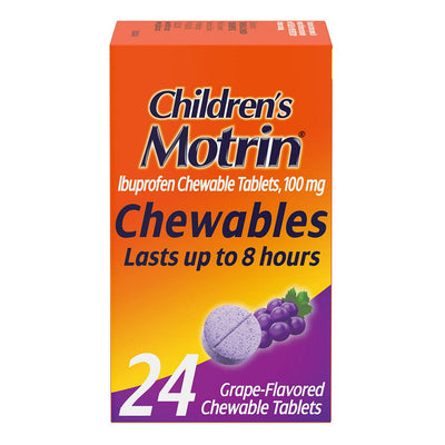 Children's Chewable Tablets, Grape Flavor, 100mg, 24 Count