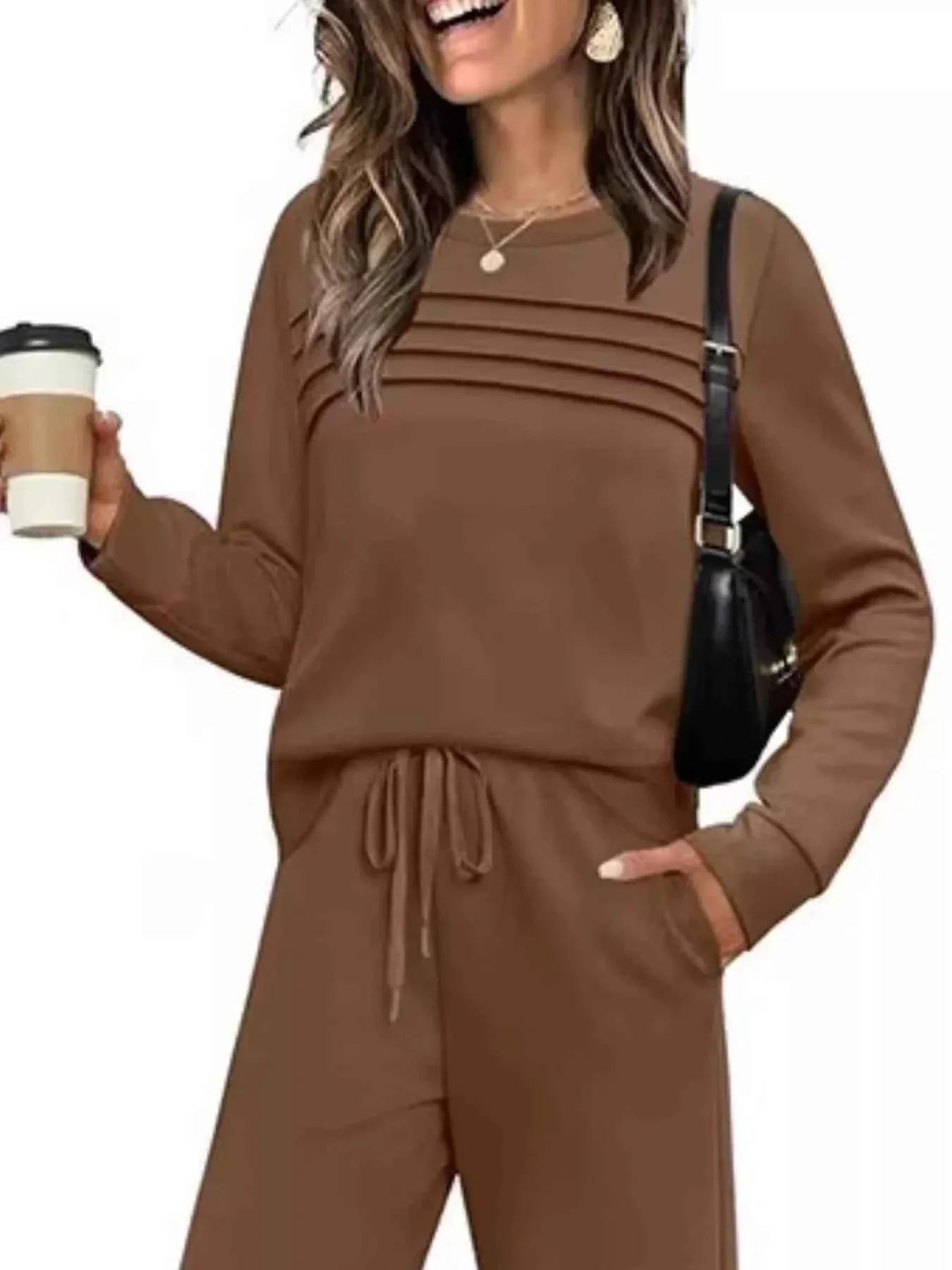 Plus Comfort Duo: Versatile Top & Pants Ensemble
