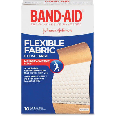 Band-Aid Flexible Fabric Bandages - 10 Count Box