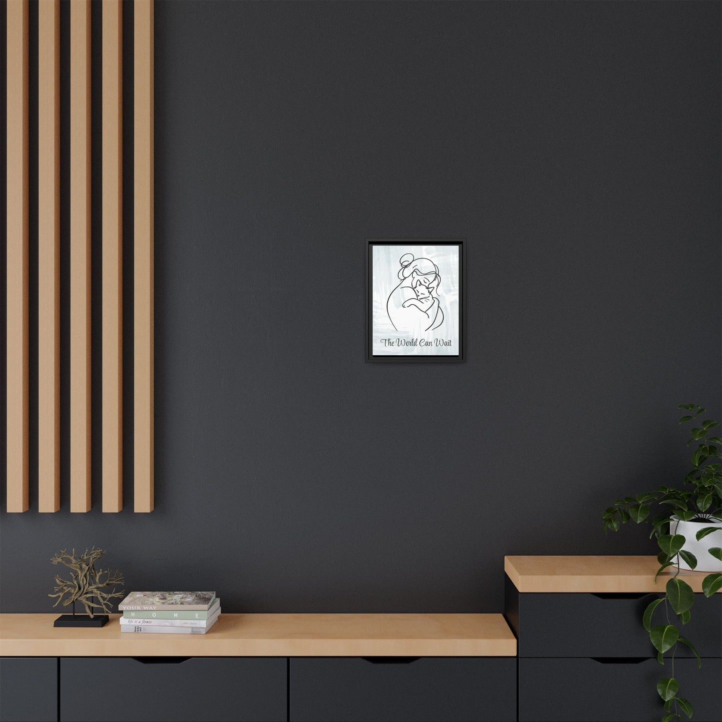 L'impression sur toile Chat Le Monde Peut Attendre