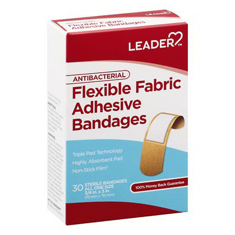 Leader® Bandages en tissu flexible antibactériens - Taille unique