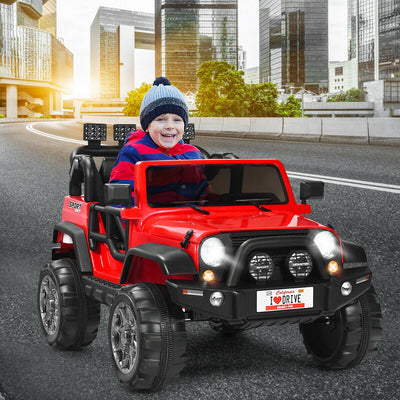 12V 2-Seater Electric Ride-On Car with Remote Control - Red