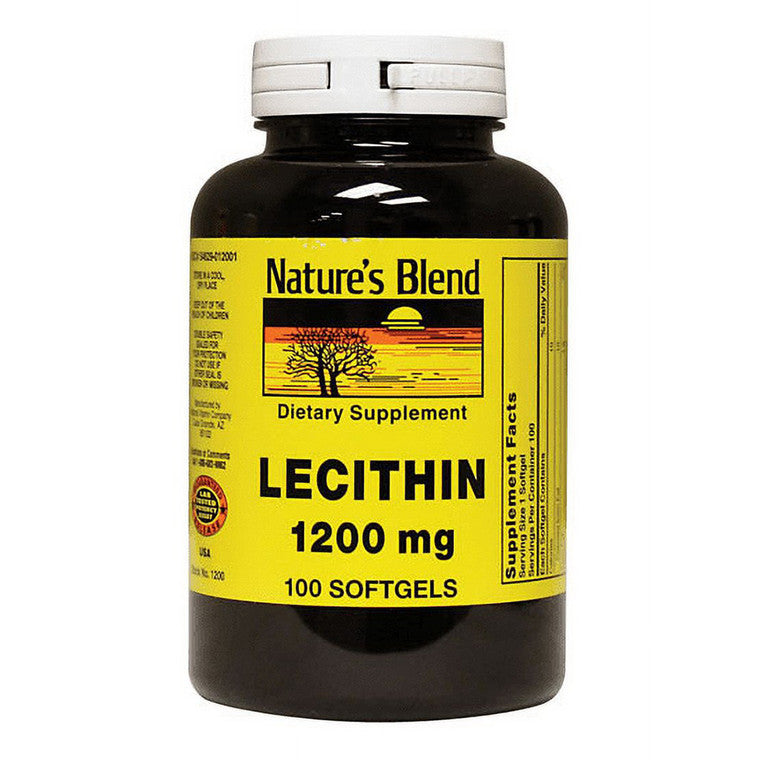 Gélules de Lécithine Nature's Blend 1200 Mg - 100 Comptes
