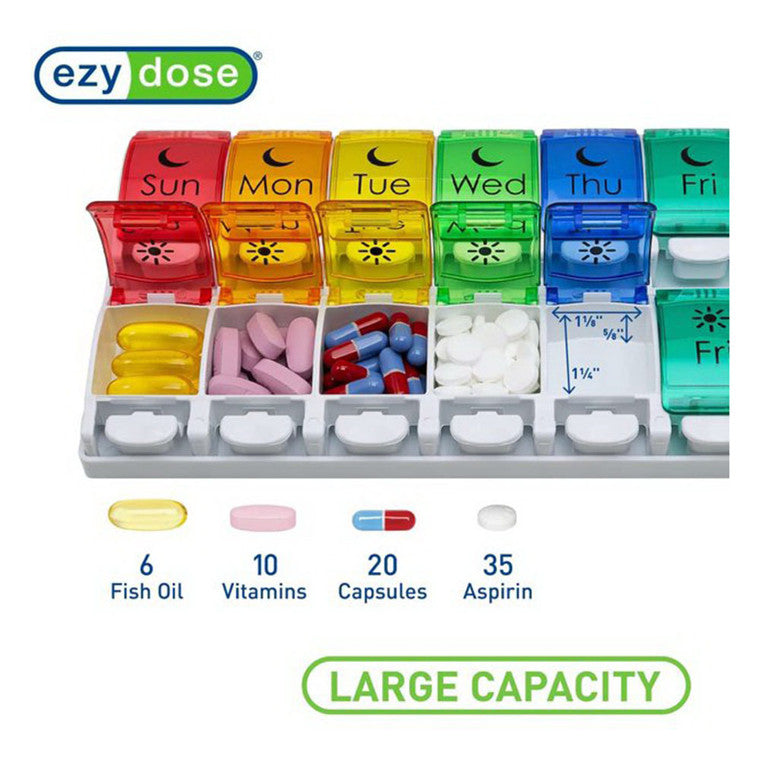 Ezy Dose 7-Day AM/PM Pill Organizer – Weekly Medication Planner