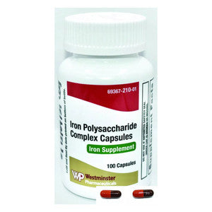 Complexe de Polysaccharide de Fer Premium 150mg - 100 Capsules