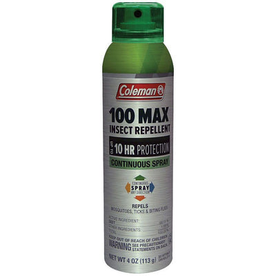 Aérosol répulsif anti-insectes Coleman 100 % DEET Max - 4 oz