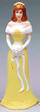 Bridesmaid Yellow Dress Figurines - 4.5" Tall, Set of 12