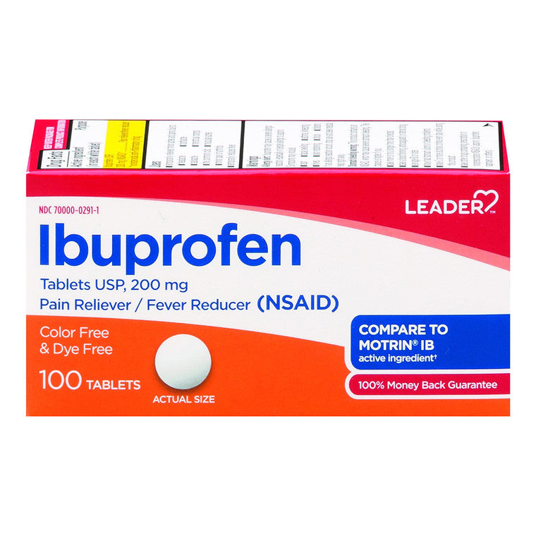 Tabletas de Ibuprofeno Leader 200 Mg - 100 Conteo
