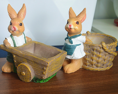 Charming Rabbit Planter for Succulents