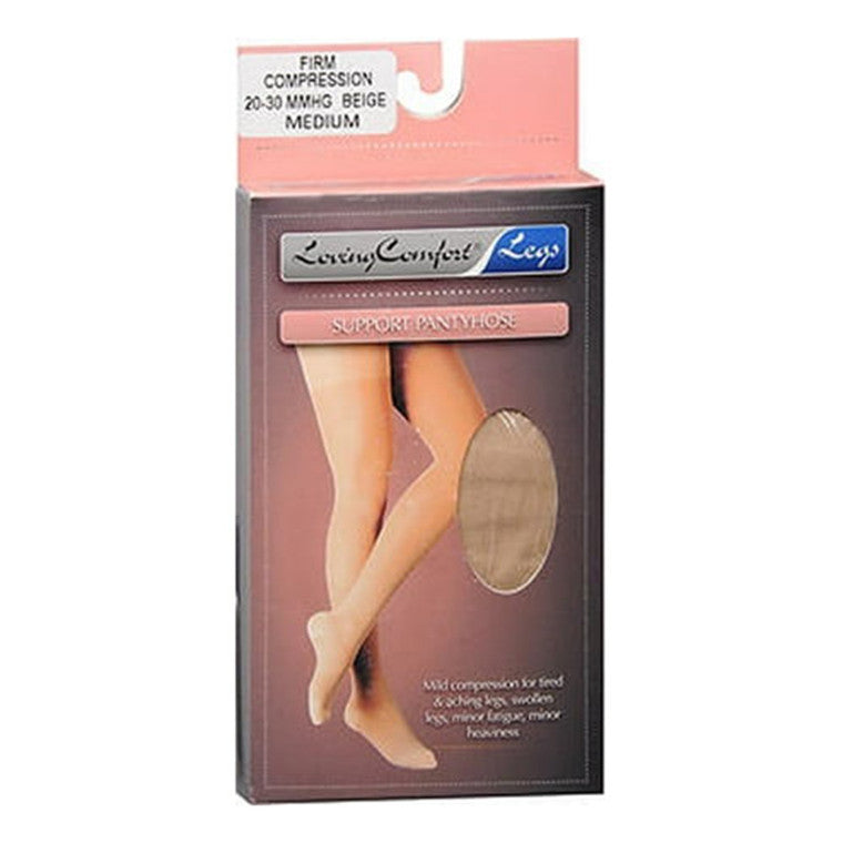 Chaussettes de compression fermes Loving Comfort® – 20-30 mmHg (Beige - Moyen)