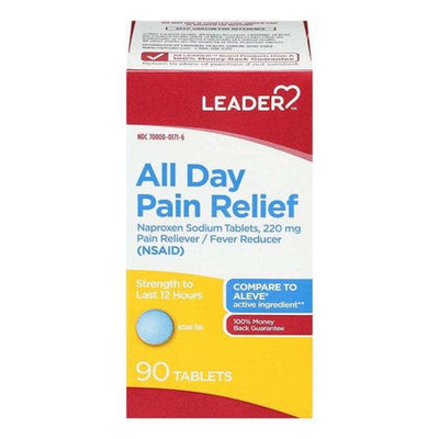 Tabletas para el Alivio del Dolor Todo el Día de Leader Health Care