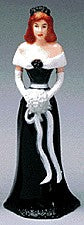Bridesmaid Black Dress Ornaments - 4.5" Tall, 12 Count