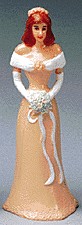 Bridesmaid Peach Dress Ornaments - 4.5" Tall, 12 Count