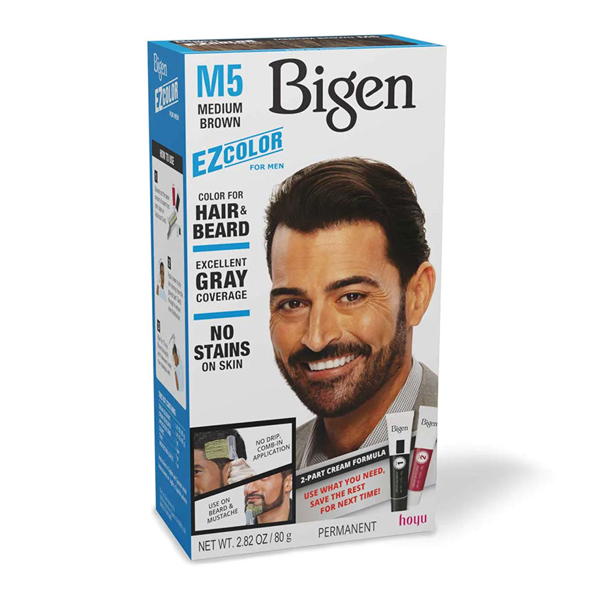 Bigen Hair Color EZ for Men - M5 Medium Brown Kit
