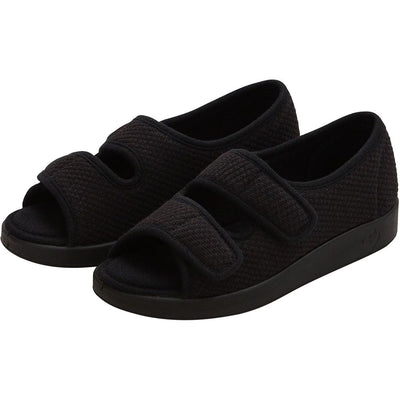 Silvert's Women's Easy Closure Sandal - Black