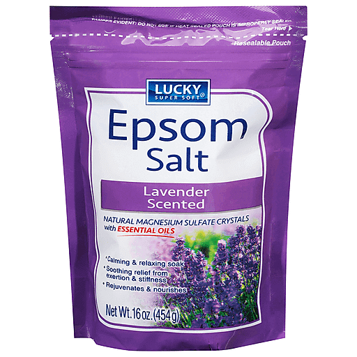 Sel d'Epsom Super Doux Lucky, Parfum Lavande 16 Oz