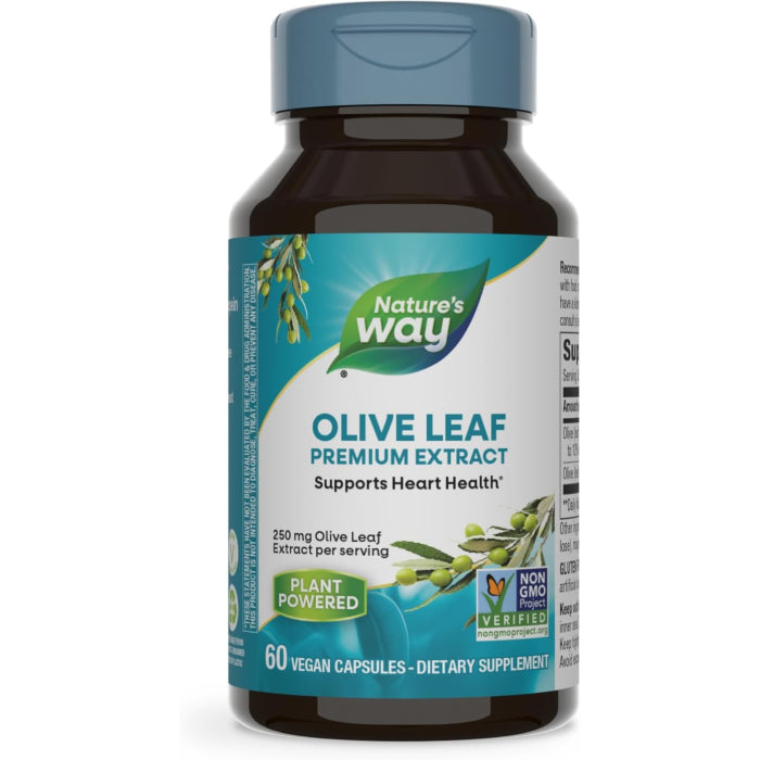 Nature's Way Premium Olive Leaf Extract, 250 Mg, 60 Vegan Capsules