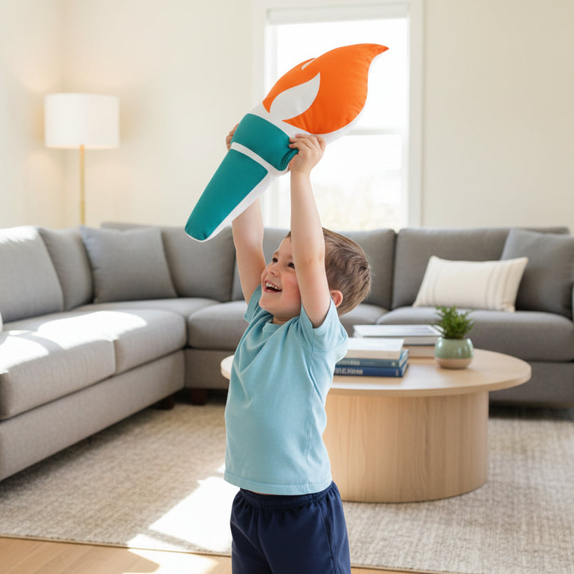 Liberty Torch Pillow — Elegant Symbol of Light
