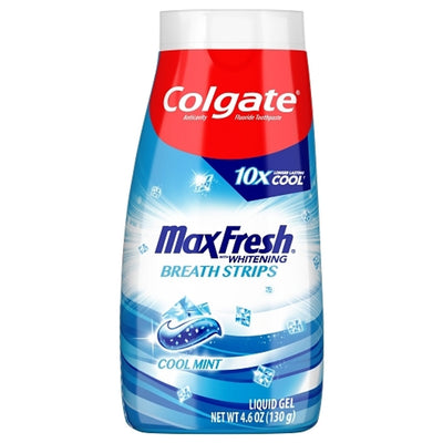 Pasta de dientes en gel líquido Colgate Max Fresh Cool Mint, 4.6 oz