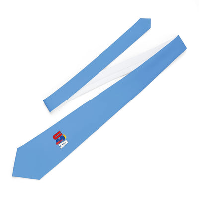 USA Flag Necktie - Blue Patriotic Tie for Celebrations