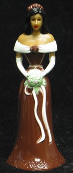 Bridesmaid Brown Dress Figurines - 4.5" Tall, 12 Count