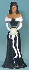 Bridesmaid Black Dress Figurines - 4.5" Tall, 12 Count