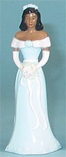Bridesmaid Blue Dress Figurines - 4.5" Tall, 12 Count