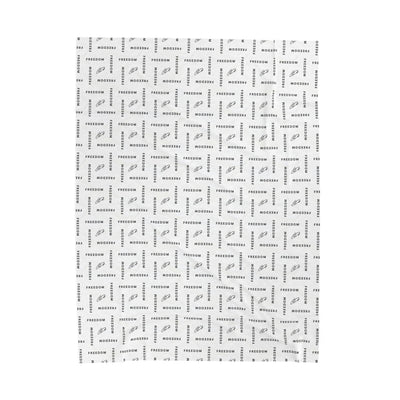 Black & White Freedom Velveteen Plush Blanket – Ultra-Soft Comfort Throw