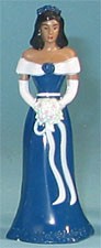 Robe de demoiselle d'honneur bleu royal - 4,5" de hauteur, 12 pièces